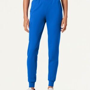 Jaanuu Women's Rubi Slim ULTRAsoft Scrub Jogger in Royal Blue Size Large Tall